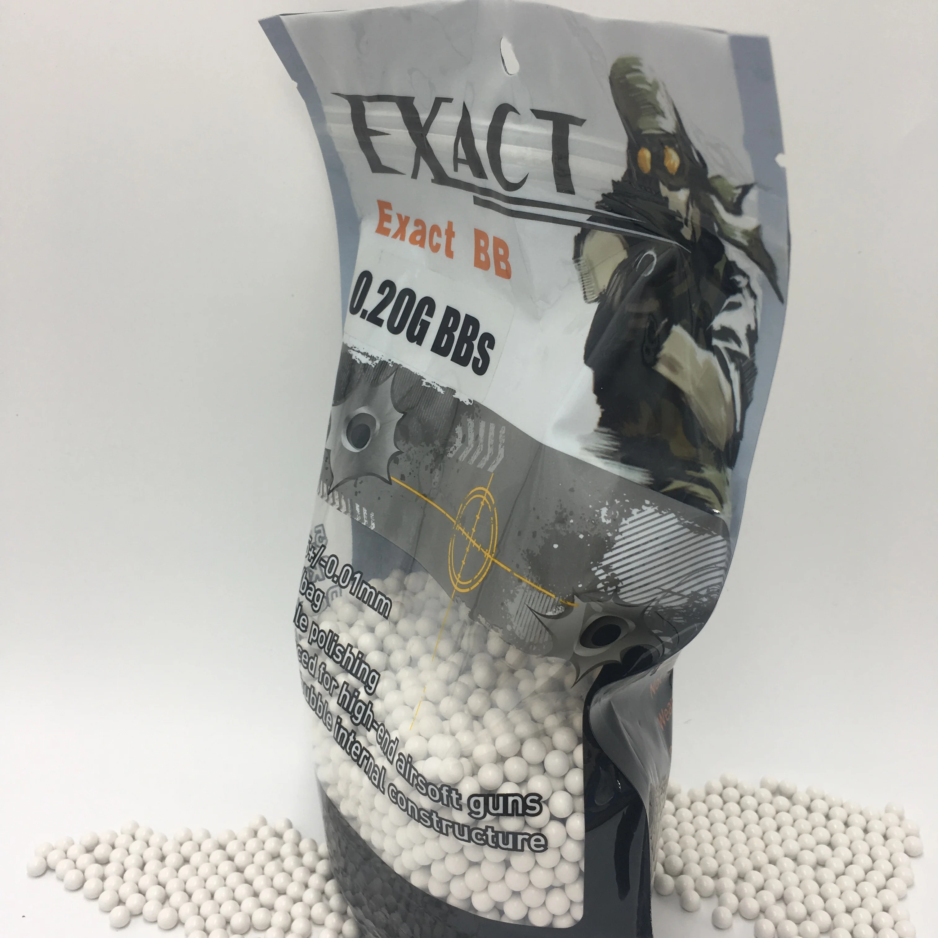 0.2g 6mm airsoft white bb