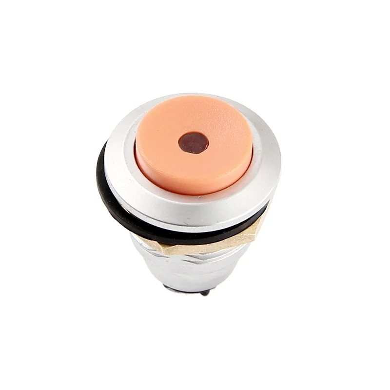 Плоский металлический самоблокирующийся кнопочный переключатель с подсветкой 12 мм