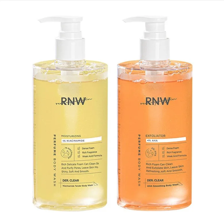 OEM пользовательская оптовая продажа Niacinamide компонент эстетический аромат фрукты устранение сухости и раздражающий увлажняющий гель для душа