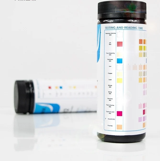 Popular 14 Items Swimming Pool SPA Drinking Water Quality Tester Strips With CE