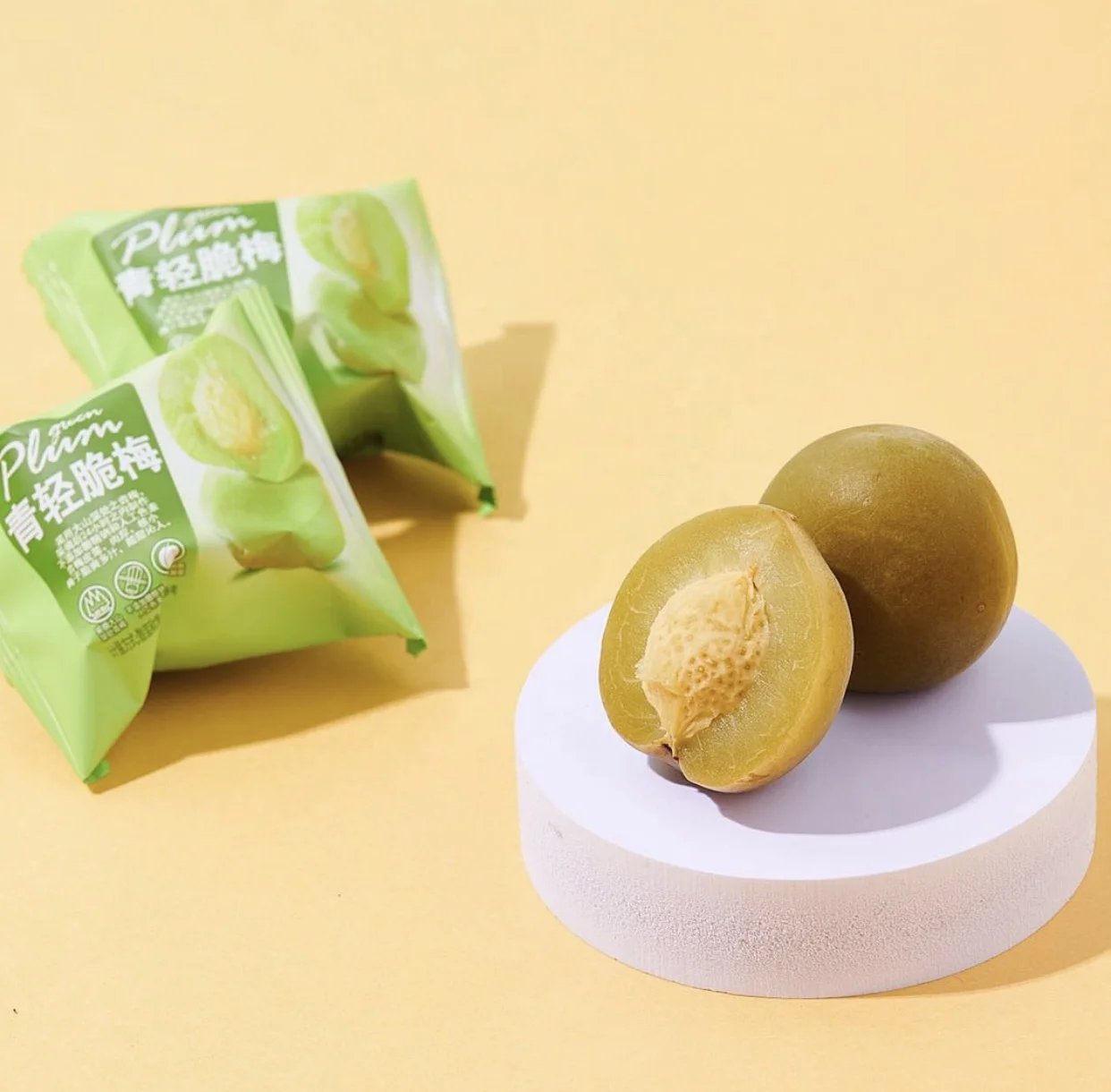 Корейские фруктовые сладости свежие вишневые конфеты независимая упаковка зеленые китайские сливы