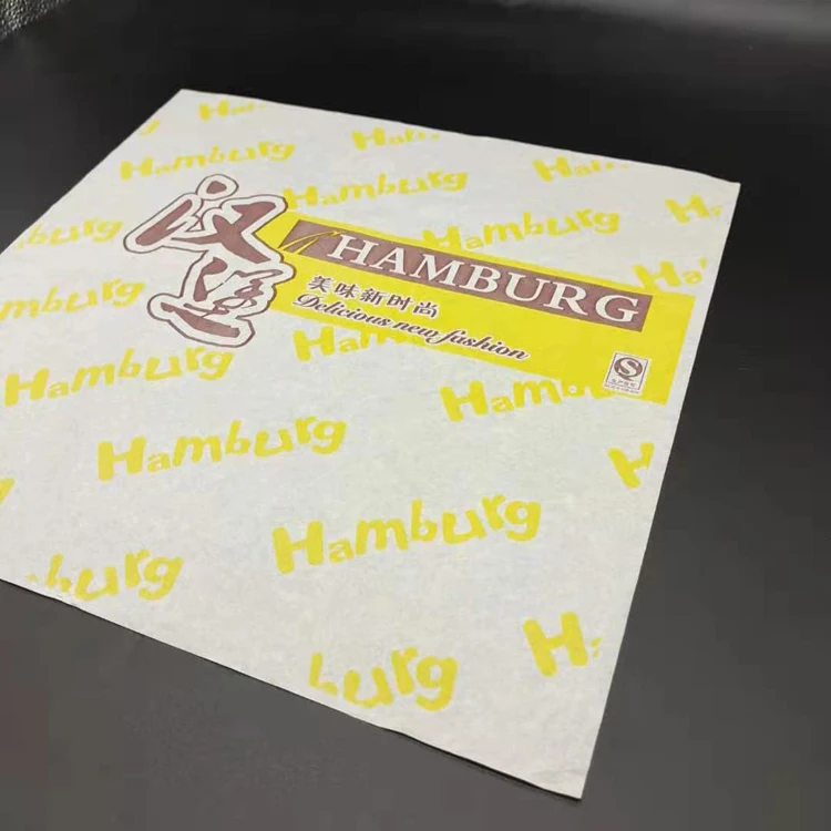 
custom burger wrapper paper deli paper coated paper for food 