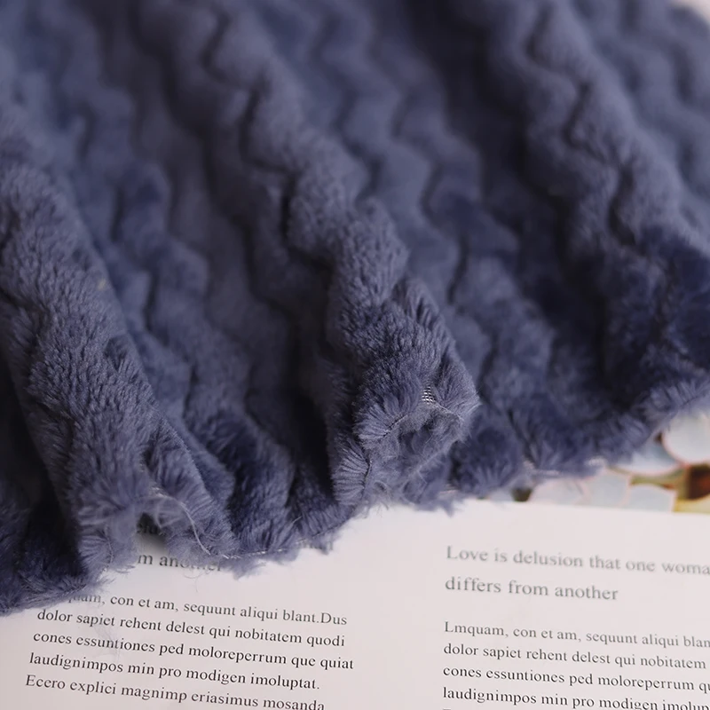 Wholesale Jacquard Custom Logo 100% Polyester factory cost jacquard flannel fleece fabric warm and comfort