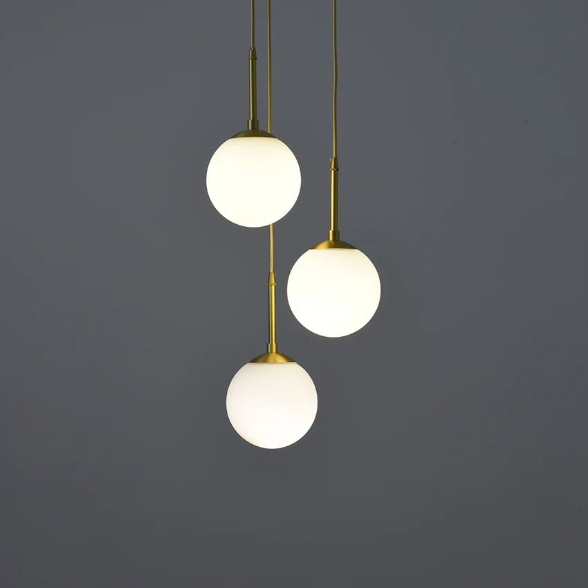 Italian Indoor  lobby  White Glass ceiling pendant light modern for hotel