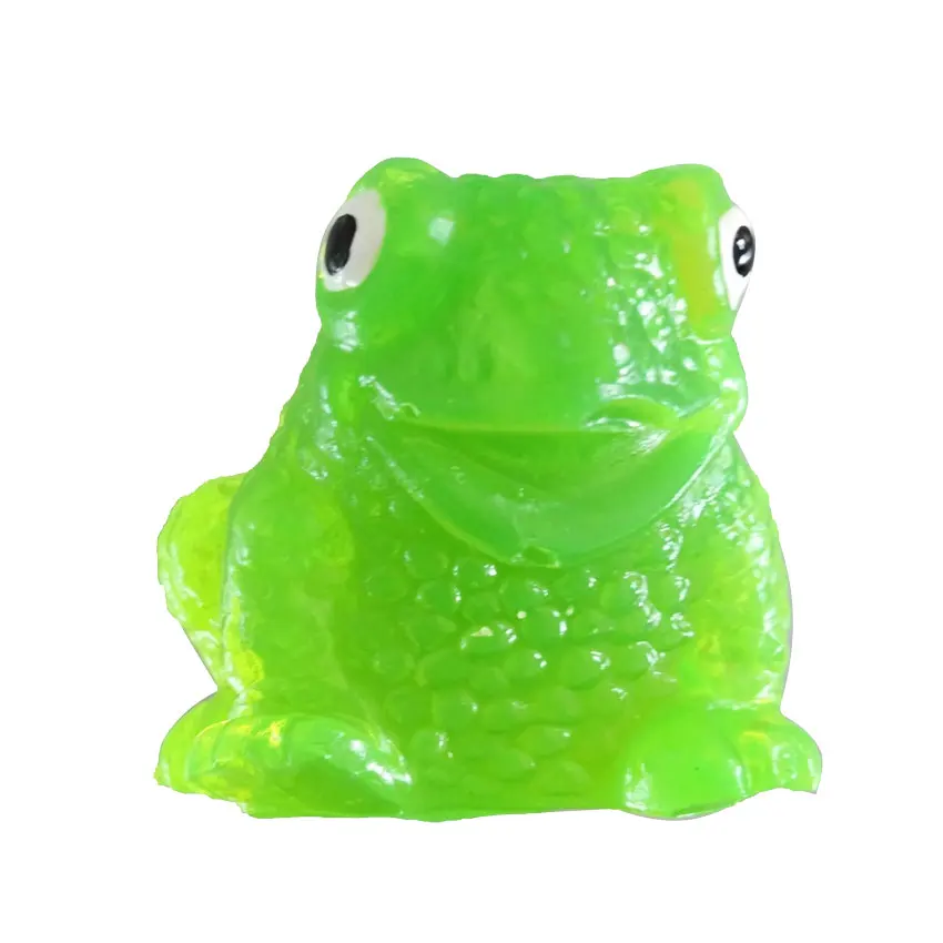 Wholesale TPR squeeze sticky Pressure solution gas transparent material Animal Frogs Toy