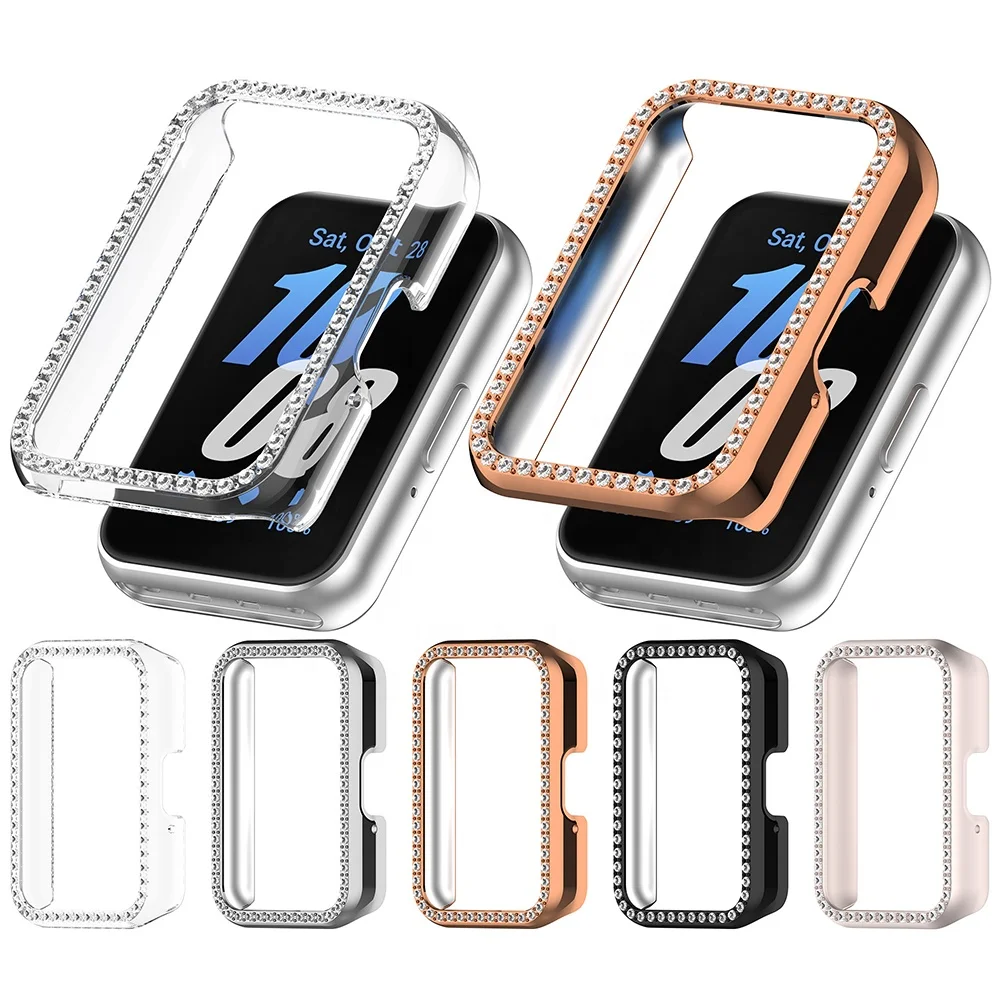 ERAYSUN Diamonds Style Hollow PC Watch Case Frame Bumper For Samsung Galaxy Fit 3 RM-390