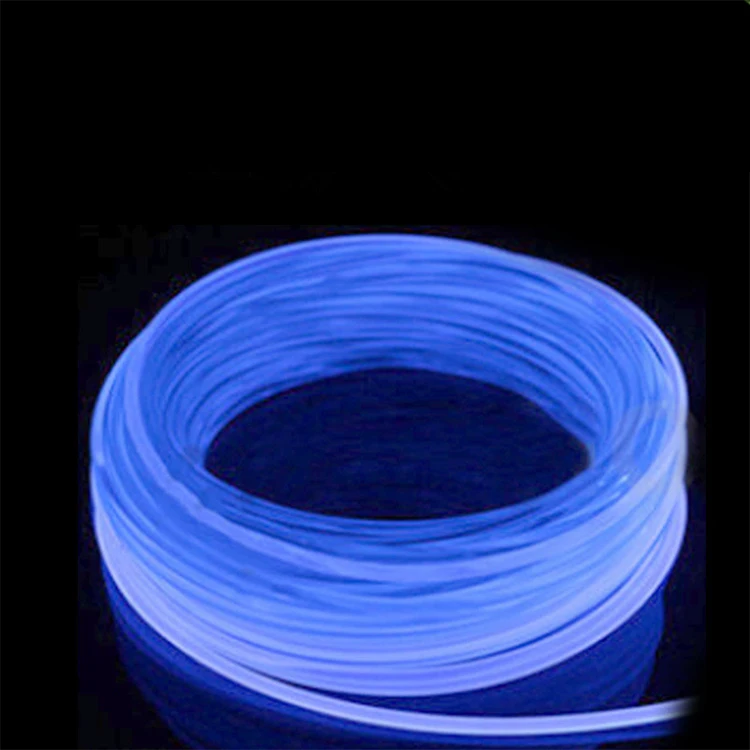 Wholesale 11mm 100Meter Roll Packing Polymer Fog Milky Clear PVC Jacket Side Emitting Glow Fiber Optic Lighting