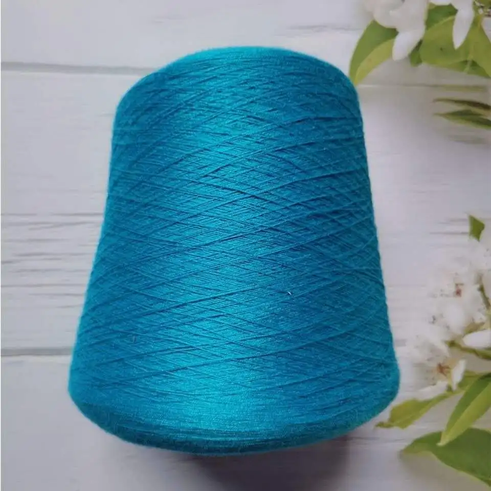 China Manufacturer Wholesale Colorful 100% Cotton Dyed Yarns - 1 cone @ 1.1kg T Shirt Yarn Sock Yarn