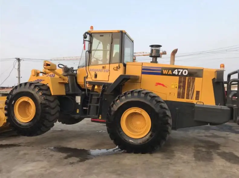 Использованный погрузчик Komatsu WA470 строительное оборудование по низкой цене Подержанные колесные погрузчики в великолепном состоянии для продажи