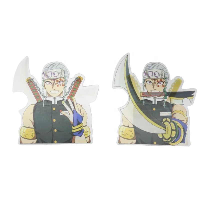 Lenticular Car Sticker Custom Lenticular Anime 3D Sticker Car Anime Hot Sell Die Cut Stickers