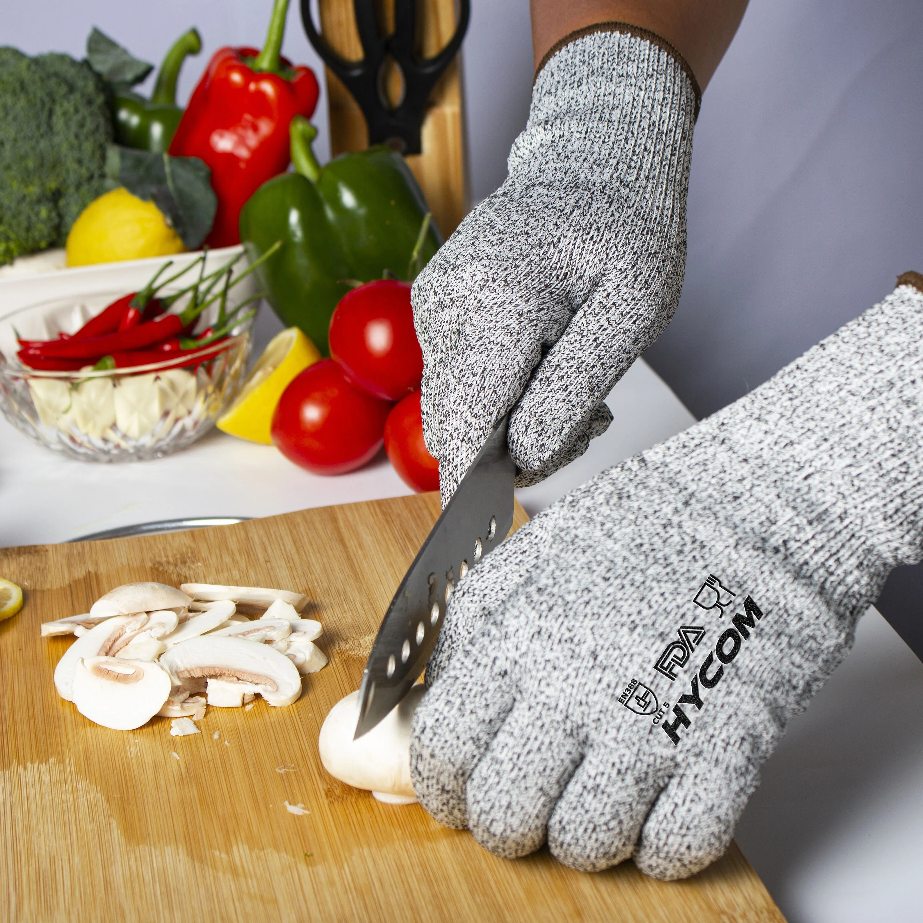 Hycom H5K food grade level 5 CE kitchen work cut-resistant glove