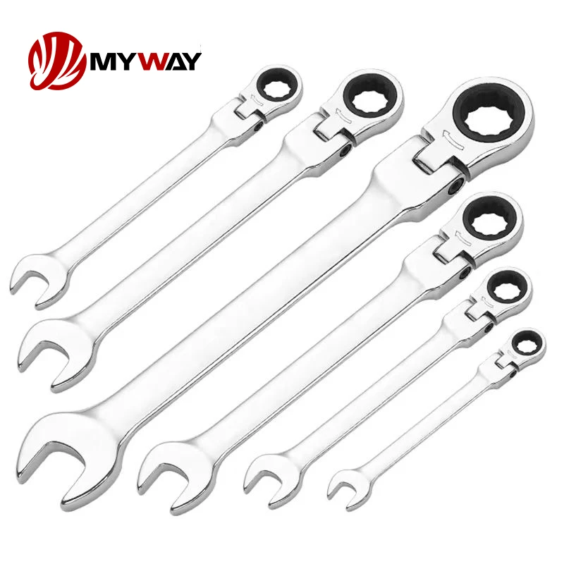 Multipurpose Tool Reversible Ratchet Handle Wrench Combination Spanner Two-In-One Wrench