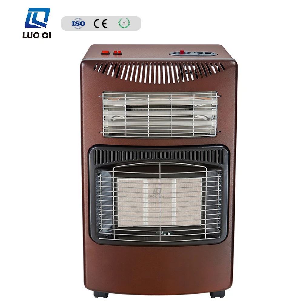 High quality indoor portable gas bedroom heater flame-out protection device easily cleaned ODS 4 wheels gas heater
