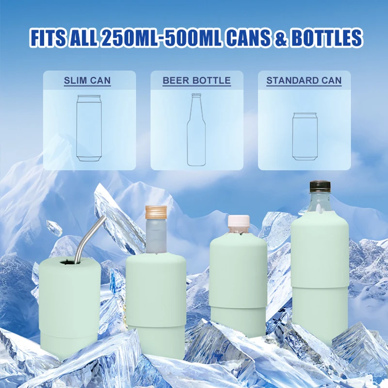 Silicone Sleeve Can Cooler Cooling for Cola and Beer ODM Design Silicone Lid For Summer and Outdoor BPA Free Wholesale Cups