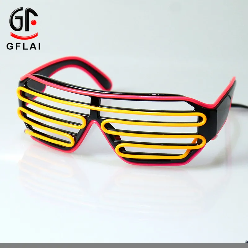 New Product 4 Flashing Modes LED Shutter Glasses For Carnival Light up Glow Glasses