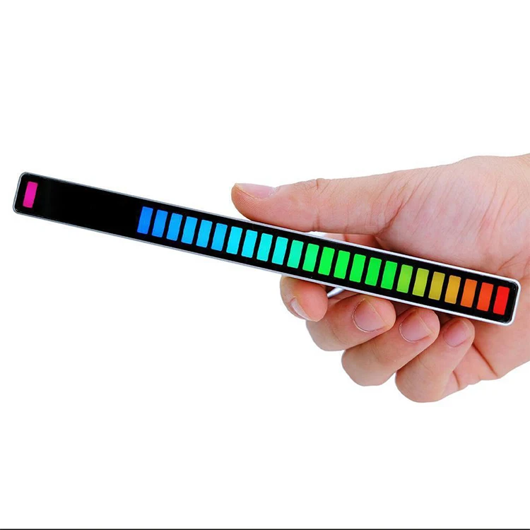 Голосовое управление, аудио спектр, Rgb световая панель, светодиодный музыкальный ритм, освещение для автомобиля, настольного компьютера, вечеринки