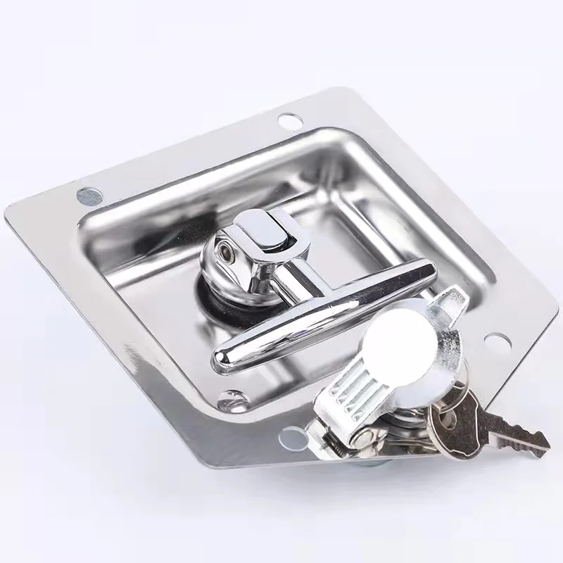 Stainless steel silver color black color custom plane truck large rotary paddle latch store front latch paddle latch
