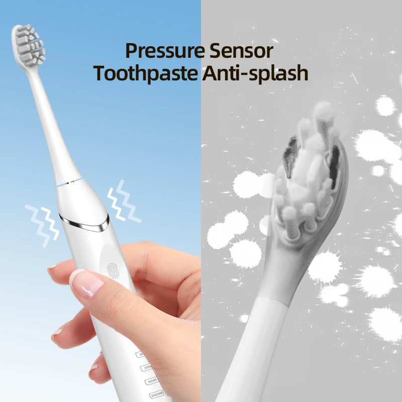 ultrasonic intelligent automatic toothbrush led sonic electric toothbrush with smart pressure sensor smart toothbrush sets