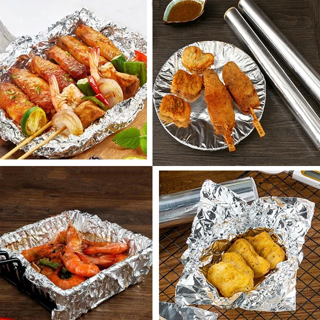 100 Meters 200 m 30 45 cm 11mic 18 Micron Aluminium Foil Roll with Cutter Blade