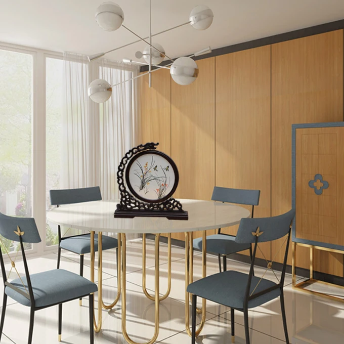 Shu Embroidery Butterfly and Orchid  Pictures Double-sided embroidery Black With Brown Ornaments Intangible Cultural Heritage