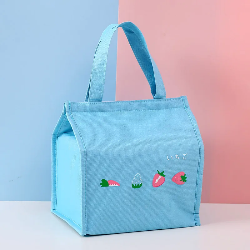 Eco Reusable Oxford Cloth Food Shopping Delivery Aluminum Thermal Insulation Lunch Tote Kids Cooler Bag