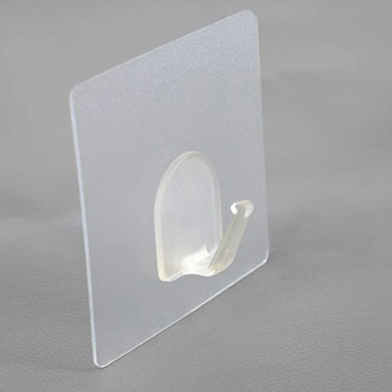 wholesale factory  7*7 cm  transparent waterproof  trackless transparent nail-free bathroom hangers and hooks