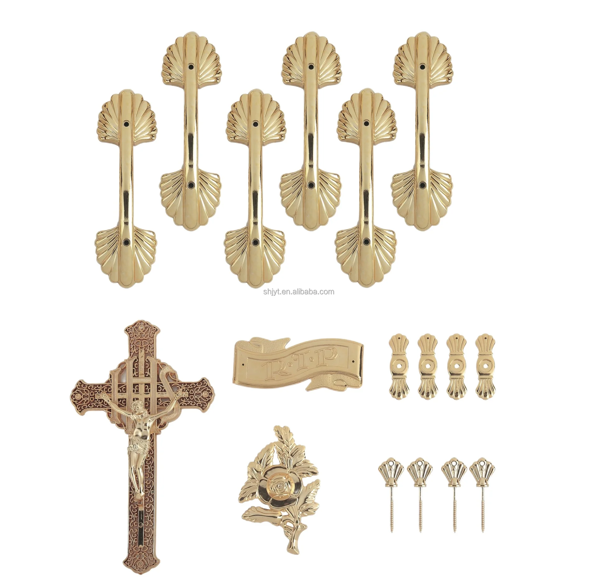 Manufacturers China Direct Sales Plastic Funeral Coffin Accessories Hardware Casket Handle