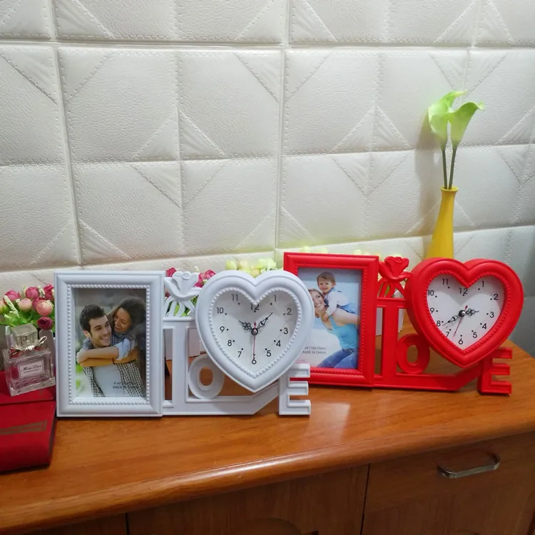 Лучший подарок на свадьбу, любовь с часами, фоторамка