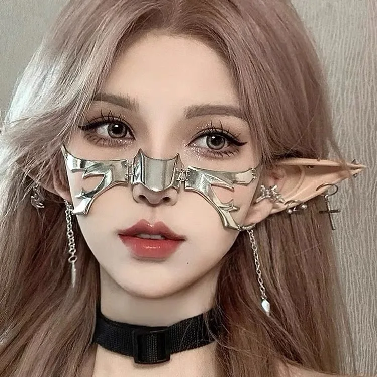 Mechanical Mask for Women Halloween Party Prom Face Masks Cosplay face decoration masquerade metal party masks party novelties