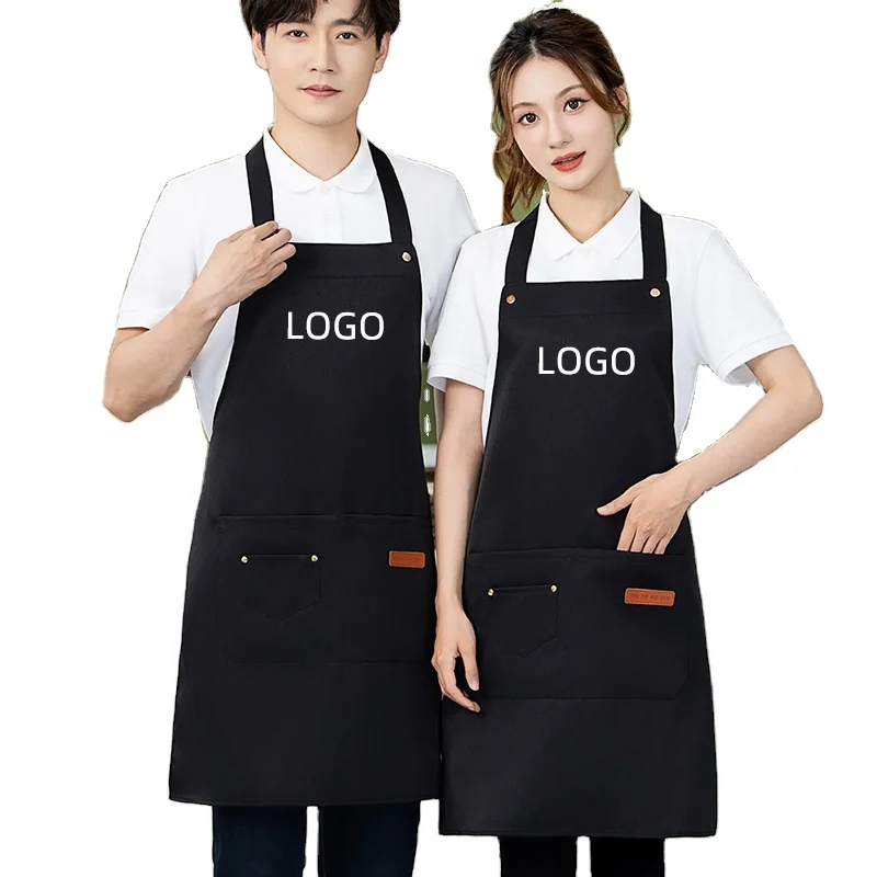 Custom Aprons Kitchen Uniform Chef Korean Apron Restaurant Uniform Custom Logo Aprons