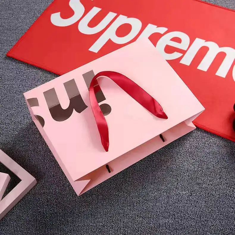 Wholesale Custom Logo Cardboard Gift Tote Bag With Gold Foil For Gift Packing