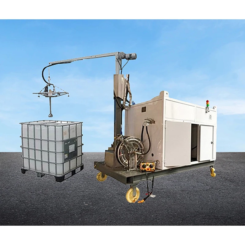 IBC Tank Automatic Cleaning High Pressure Water Jet Cleaner Hyrdo Blasting Machine