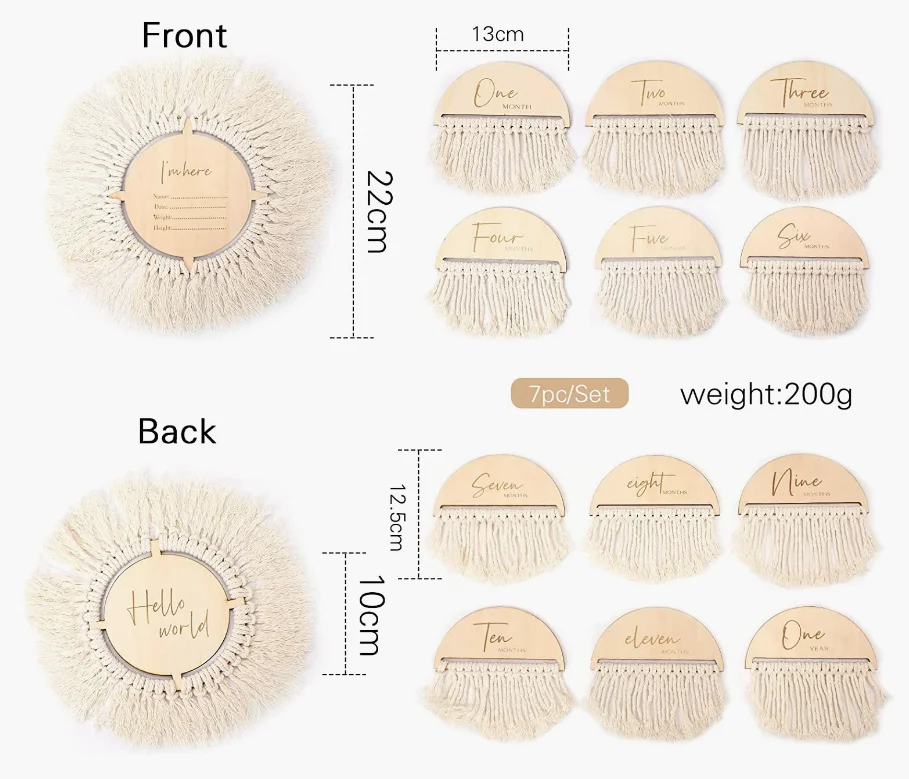 Двухсторонний дизайн Детские веховые деревянные открытки на