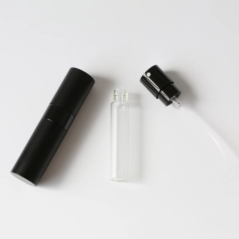 Low MOQ 5ml 8ml 10ml empty Refill twist up Portable Parfum tester Travel mini Refillable Cologne Perfume Atomizer bottle