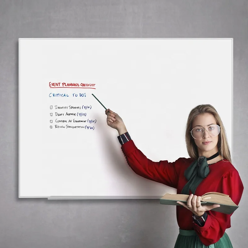 Hot Selling Modern Customized Size Magnetic Hanging Wall White Board for Marker Used