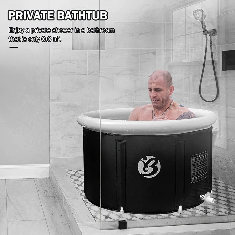 Inflatable person pvc folding adult hot cold water cooler cold plunge tub