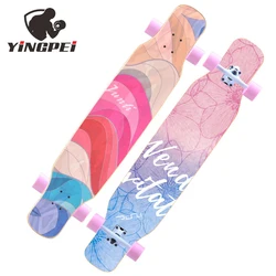 YINGPEI Comfortable Pro Longboard 7 Ply Chinese Maple Cruising Sporting Long Skateboard best selling adult four-wheels