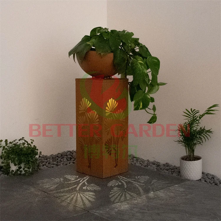 Стоечный светильник наружный садовый стоечный corten из