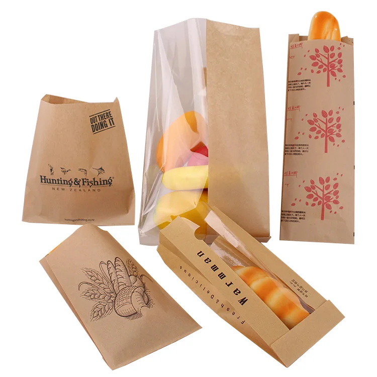 Custom Printed Your Own Logo Mini Kraft Packaging Candy Bread Paper Bag