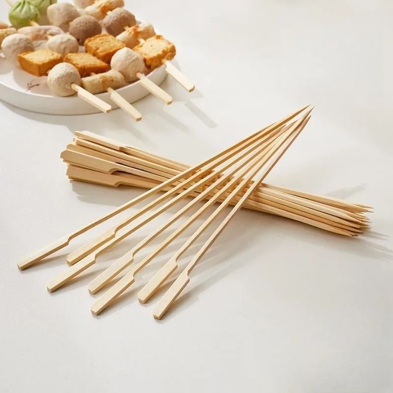 Wholesale BBQ Short Skewer Long Hot Dog Bamboo Sticks Disposable BBQ Bamboo Skewer Kebab Sticks