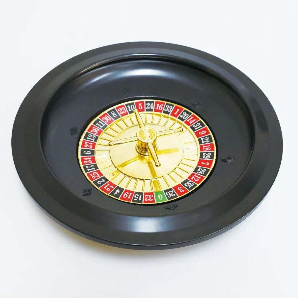 EASTOMMY ET-105095 Hot Selling Russian Roulette Poker Game Wooden Turntable Poker Party Game Decorate Game