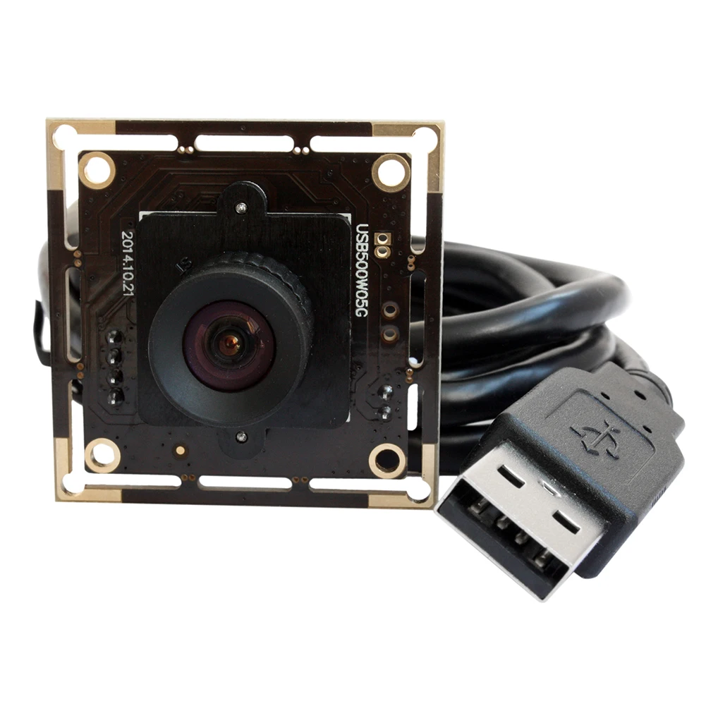 ELP 5MP USB Camera Module Aptina MI5100 CMOS Sensor with No Distortion Lens for QR Code Reading/Bar Code Reading