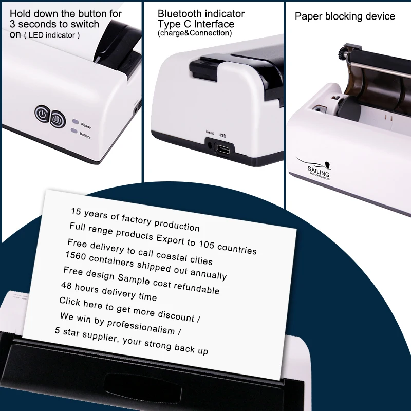 Синий зуб татуировки термопринтер MHT-P8009 A4 новые средние тату трафарет принтера