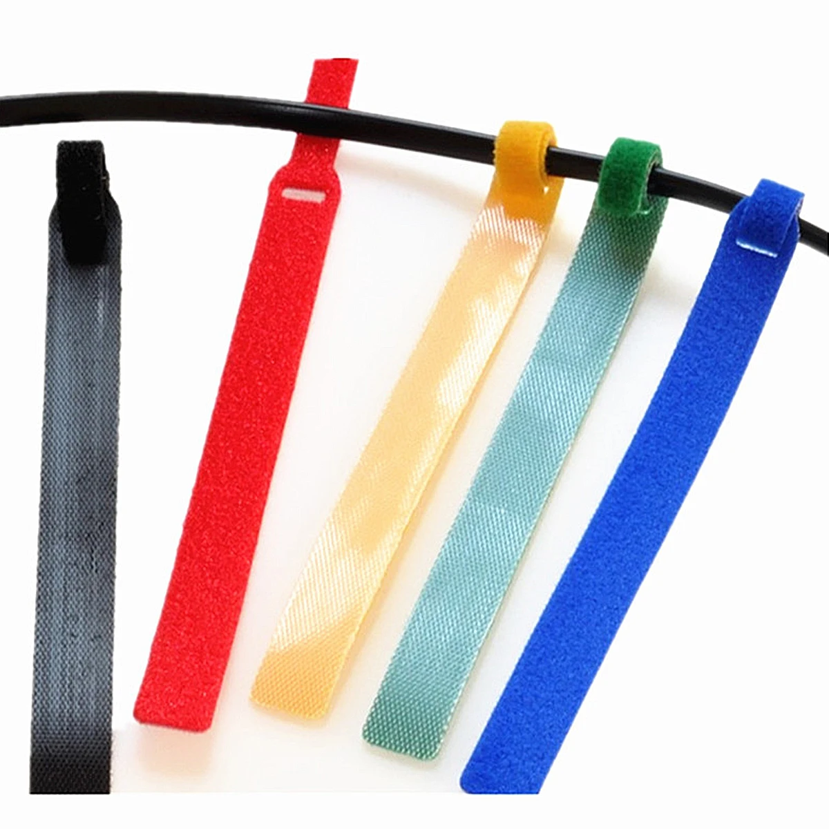 Factory custom logo multi color nylon reusable cable ties