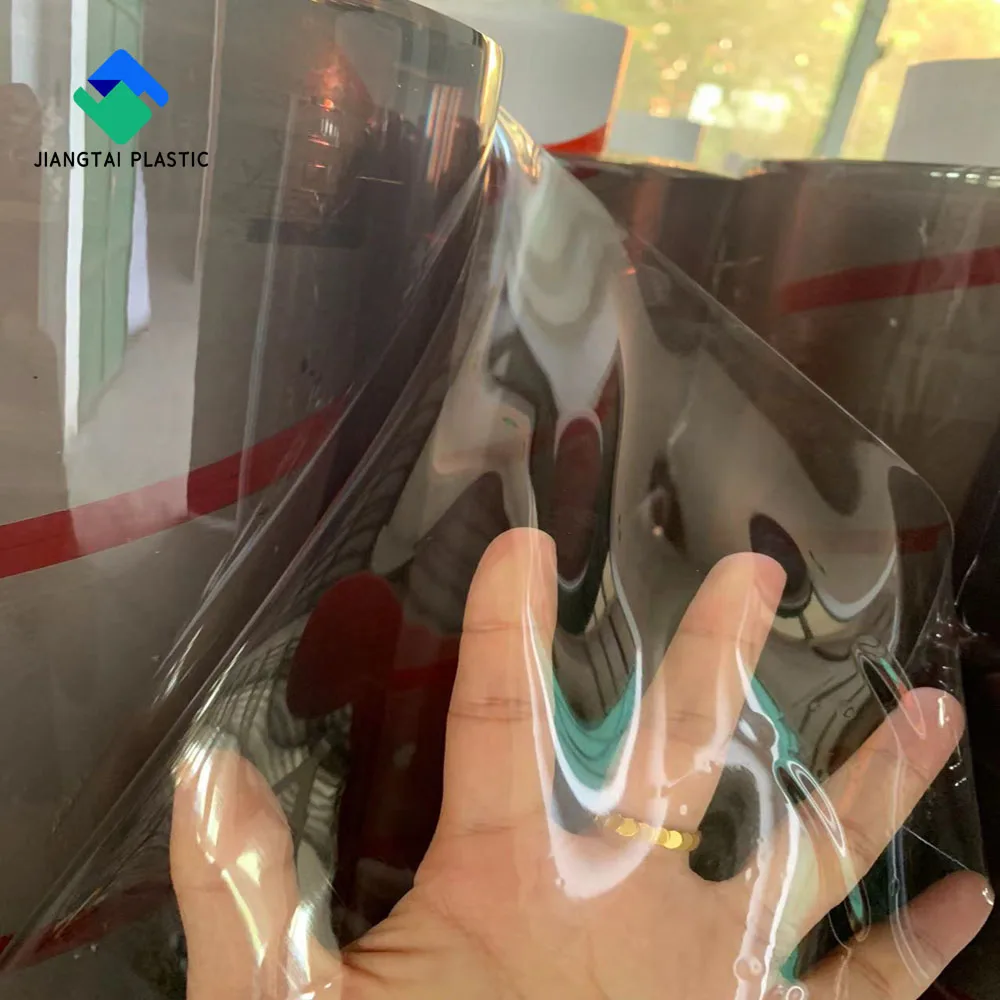 Jiangtai PVC Plastic Sheet Flexible PVC Sheet Transparent PVC Roll Film for Table Cloth