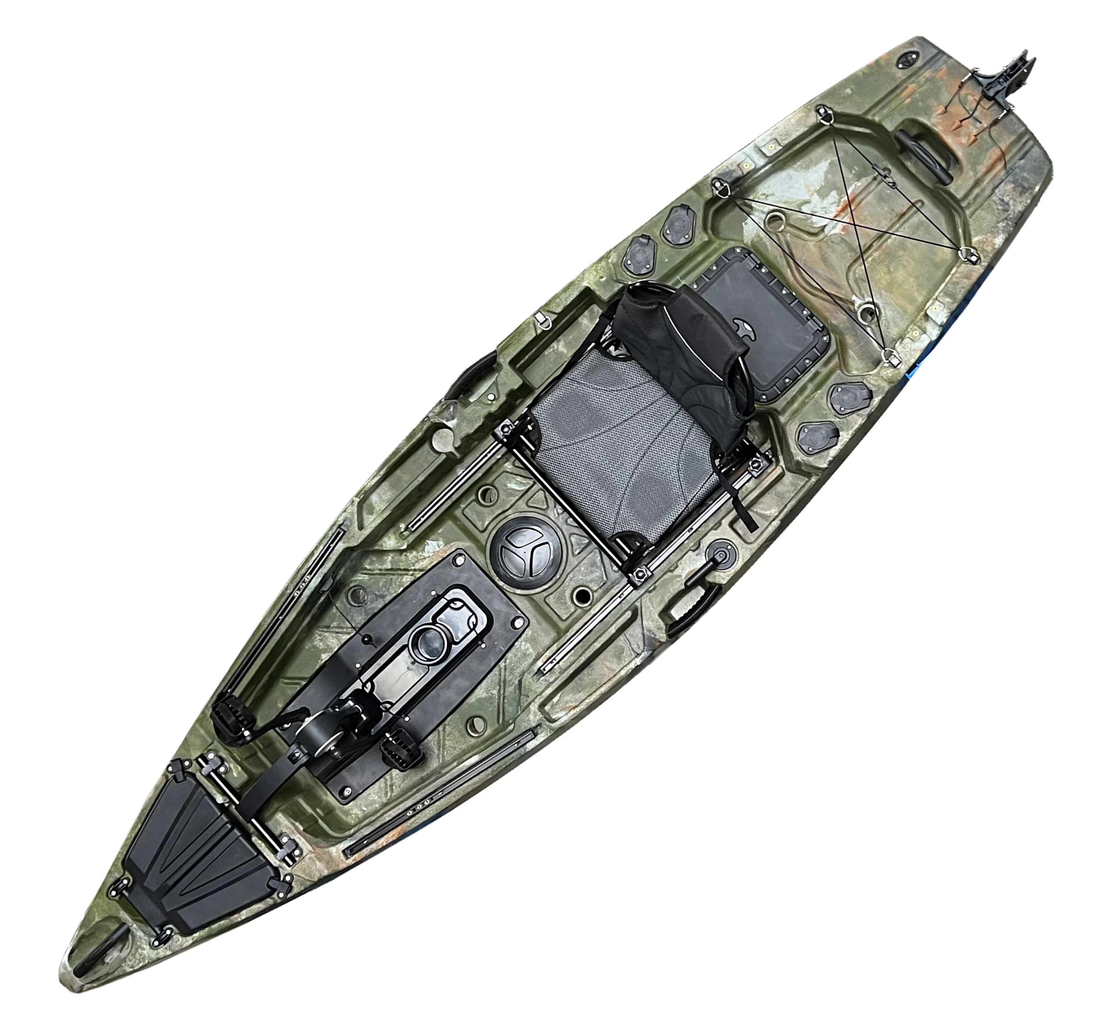 One person sit on top LLDPE material plastic kayak 11.5ft propeller pedal system kayak fishing kayak  with CE certificate
