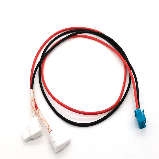 OEM processing automotive wiring harness UL1015 18AWG A3963-T tinned red and black terminal wire