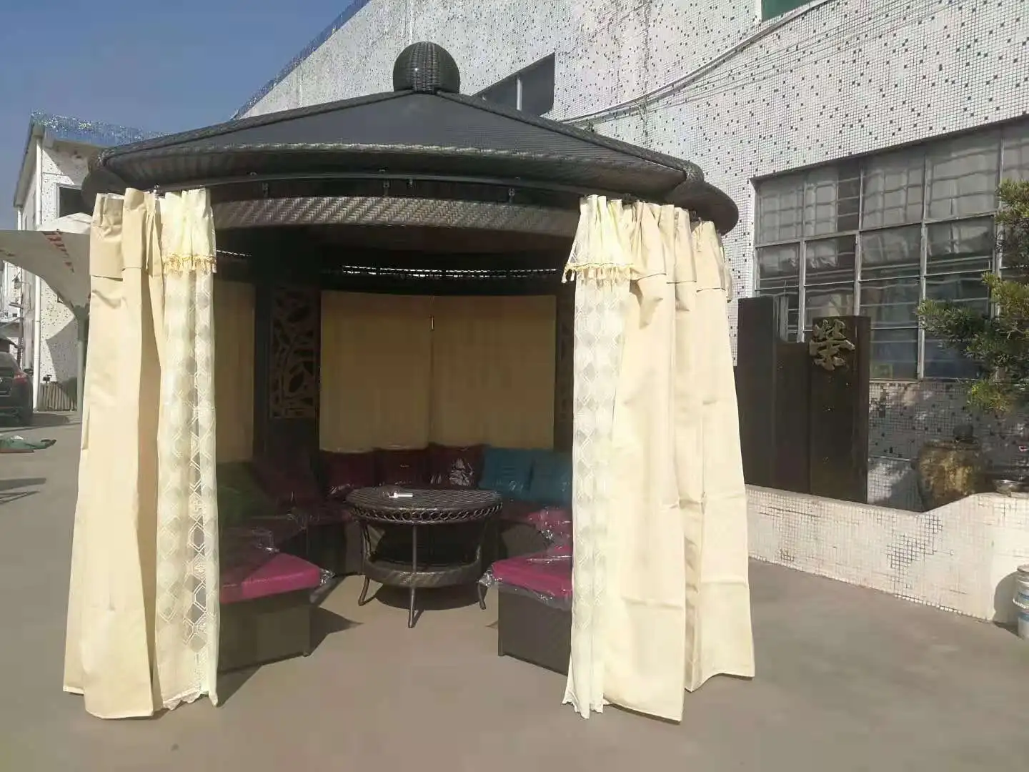 outdoor garden  luxury rattan gazebos  high quality patio furniture manufactures