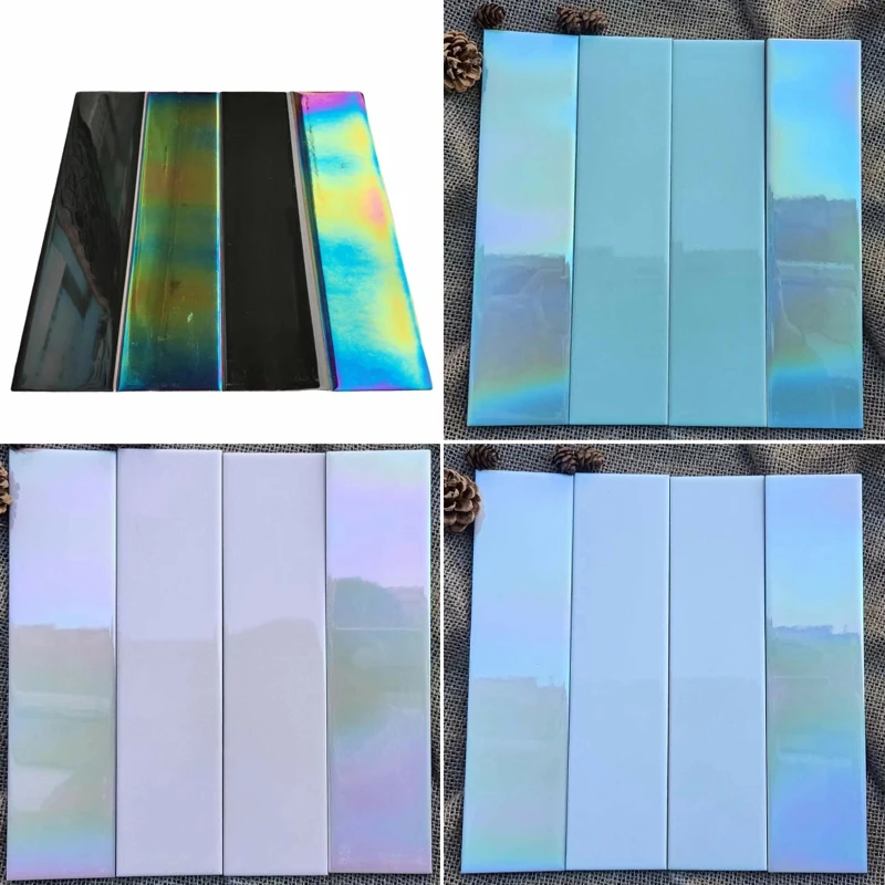 Wholesale Price Outdoor Aqua Green White Blue Iridescent Crystal Glass Swimming Pool Mosaic Tile