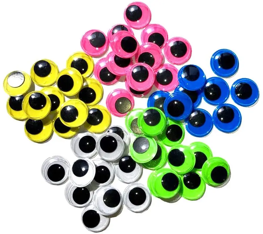 Mixed Colorful Wiggle Googly Eyes Self Adhesive DIY Crafts Toy Accessories